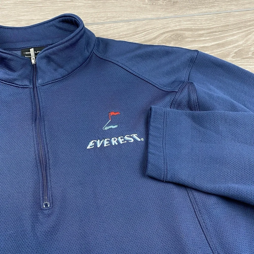 Nike‎ Golf Mens 1/4 Zip Pullover Navy Large Read